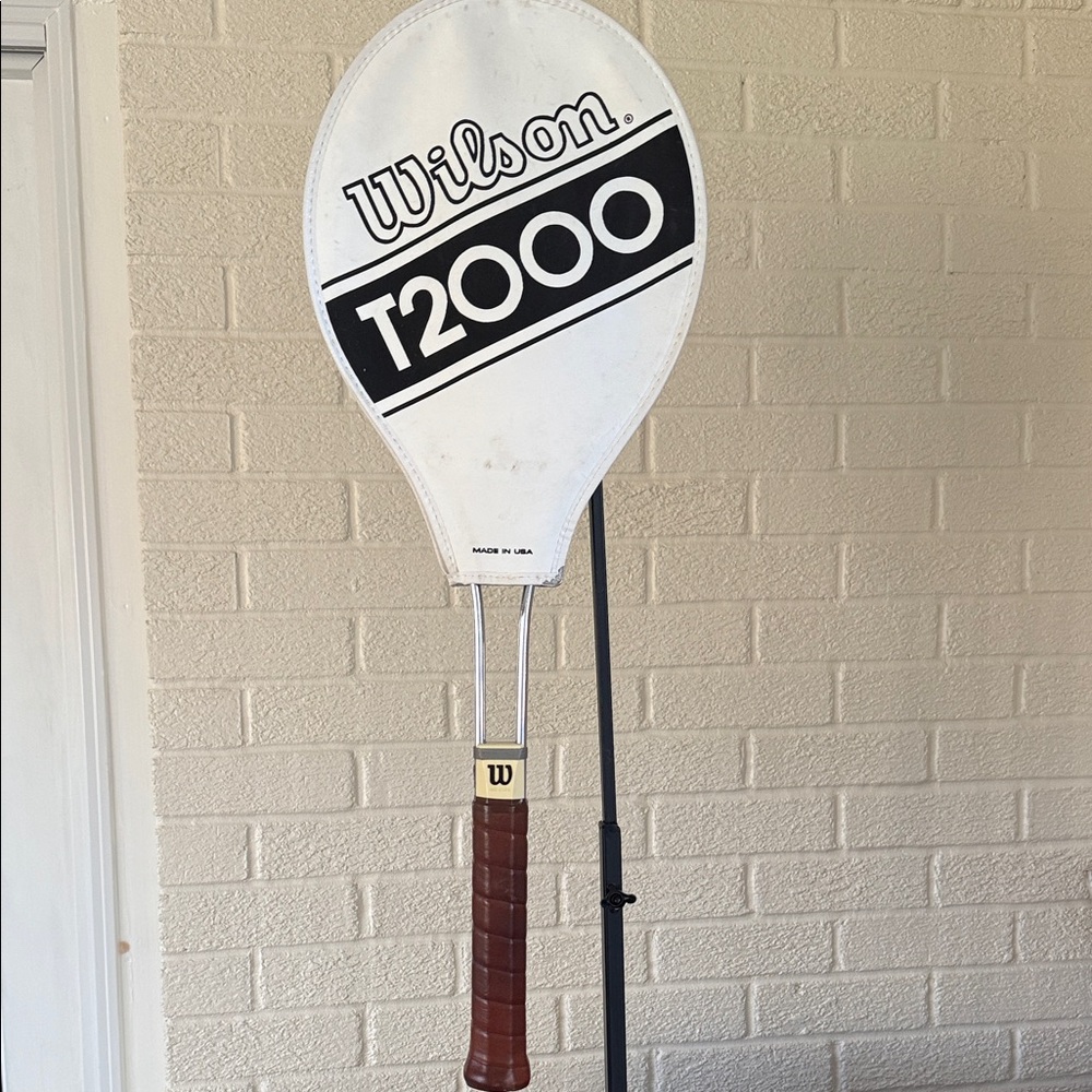 Vintage Wilson T2000 Steel Tennis Racquet Vinyl Head Racket Jimmy Connors Retro